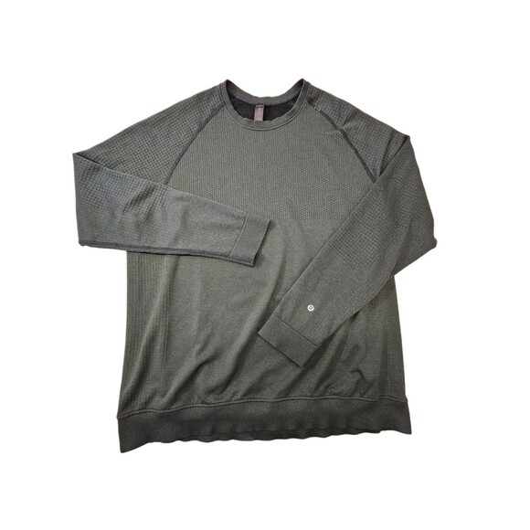 WN Men's XXL Lululemon Engineered Warmth Long-Sleeve Crew Sweatshirt in Green - Picture 1 of 8